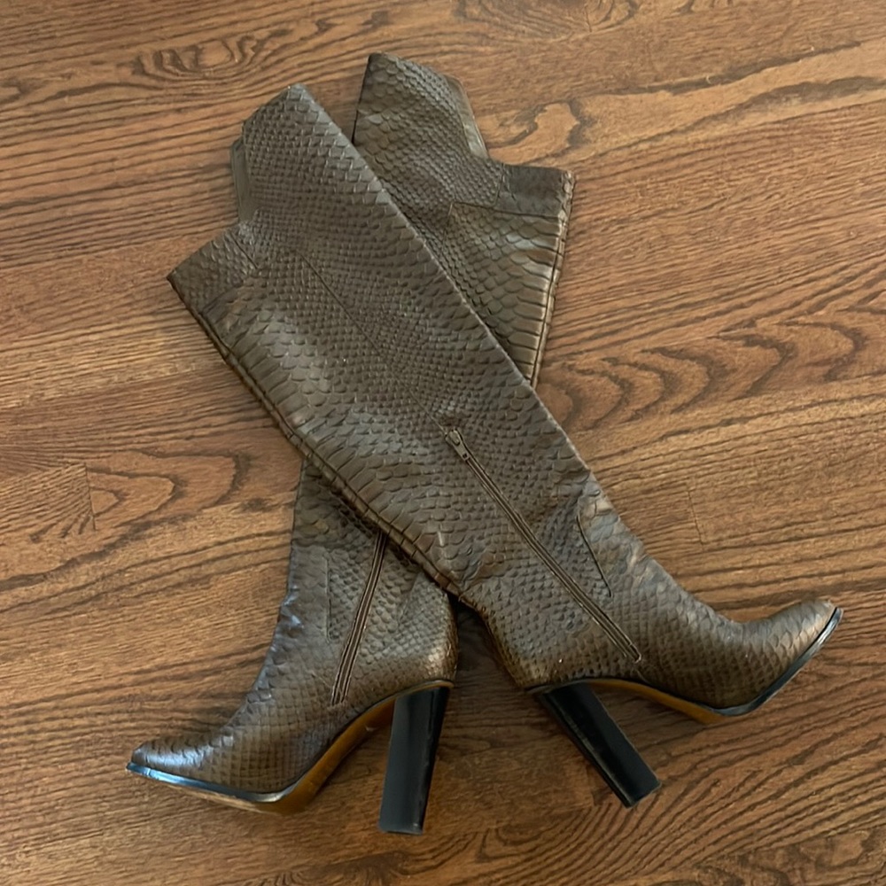 Vince Dempsey Boot. Over The Knee Brown Boots. Worn but lots of wear left